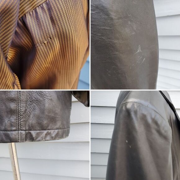 Lone Pine Buttery Soft Black Lambskin Leather One Button Blazer Jacket Coat 40 - Picture 8 of 9